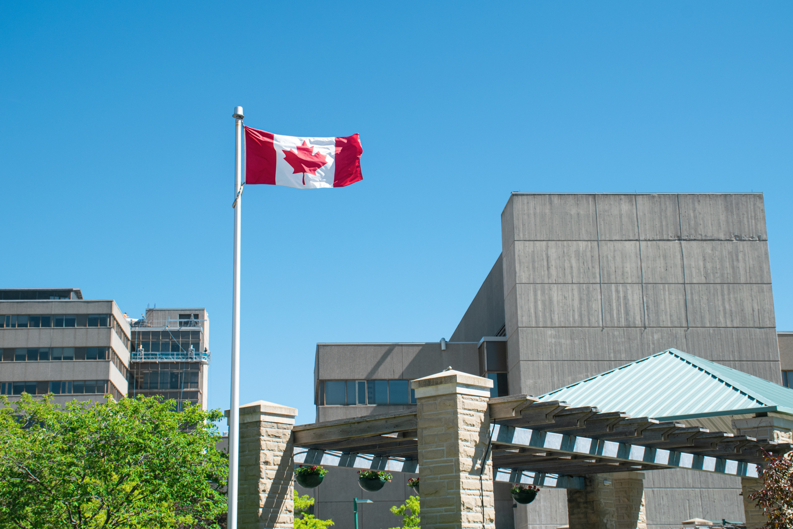 Canadian Flag on Campus